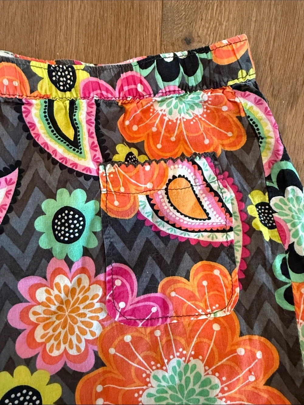 Vera Bradley Ziggy Zinnia 100% Cotton Pajama Shorts - M